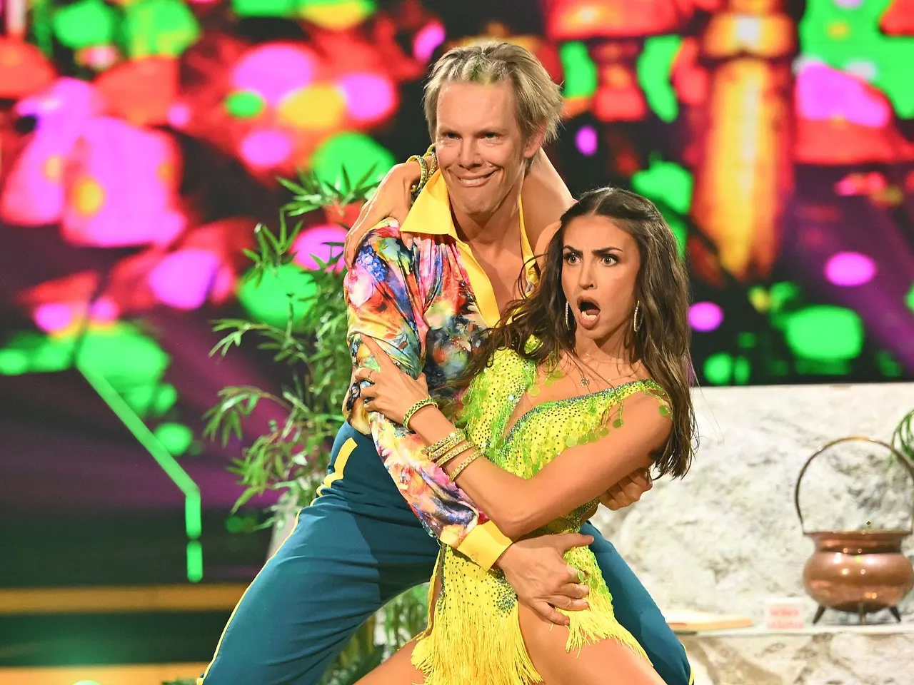 Simon Gosejohann und Ekat bevor sie in Liveshow 3 von "Let's Dance" rausflogen.