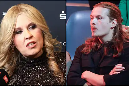 Maite Kelly blickt bei einem Interview ernst zur Seite. Gabriel Kelly sitzt mit verschränkten Armen im "Let's Dance"-Publikum.