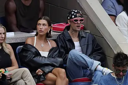 Hailey Bieber und Justin Bieber be dem U.S Open 2023.