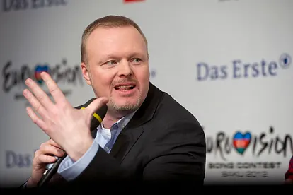 Stefan Raab bei einer Pressekonferenz des ESC 2012