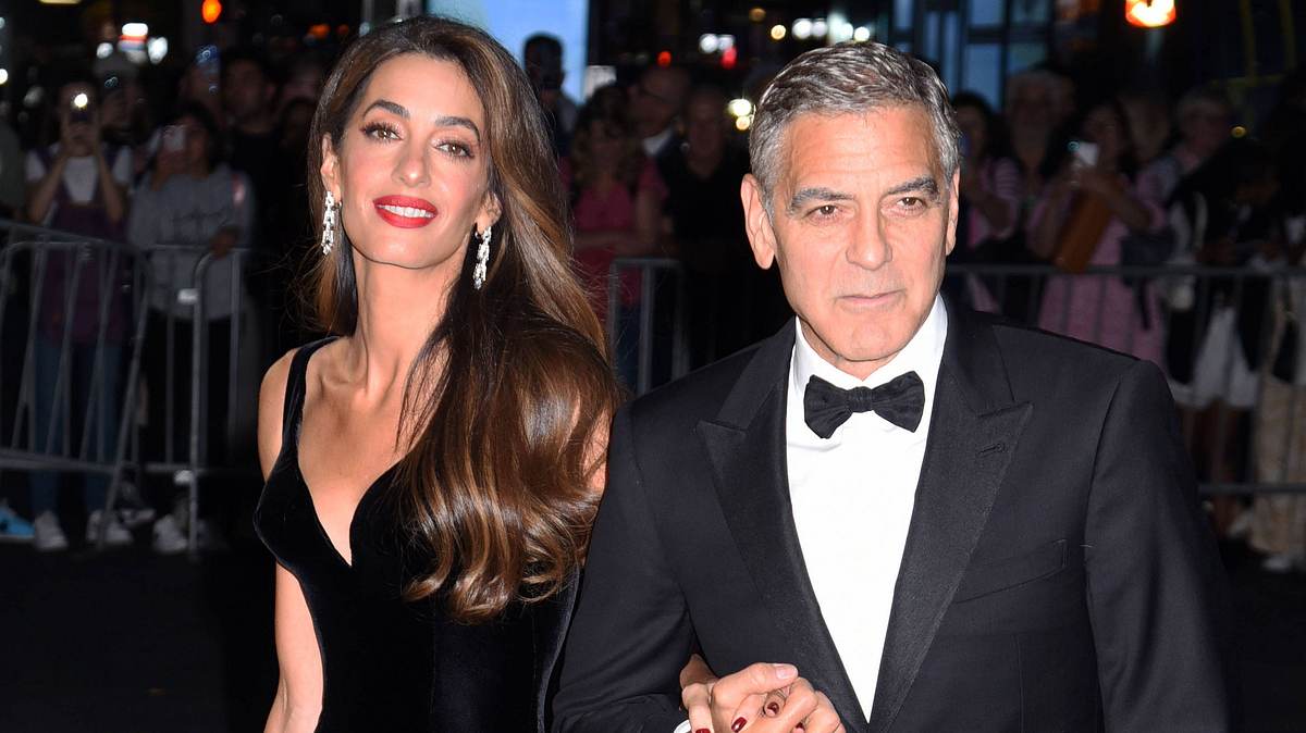 Amal und George Clooney in New York