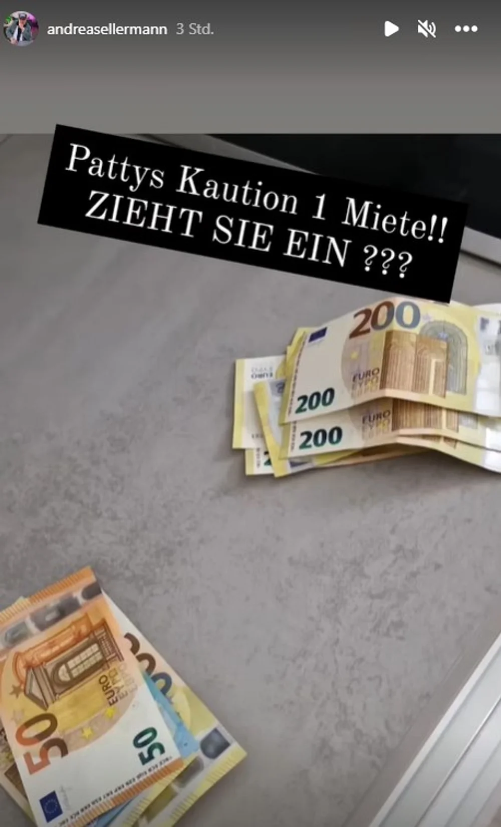 Andreas Ellermann zahlt für Patricias Wohnung Andreas Ellermann zahlt für Patricias Wohnung