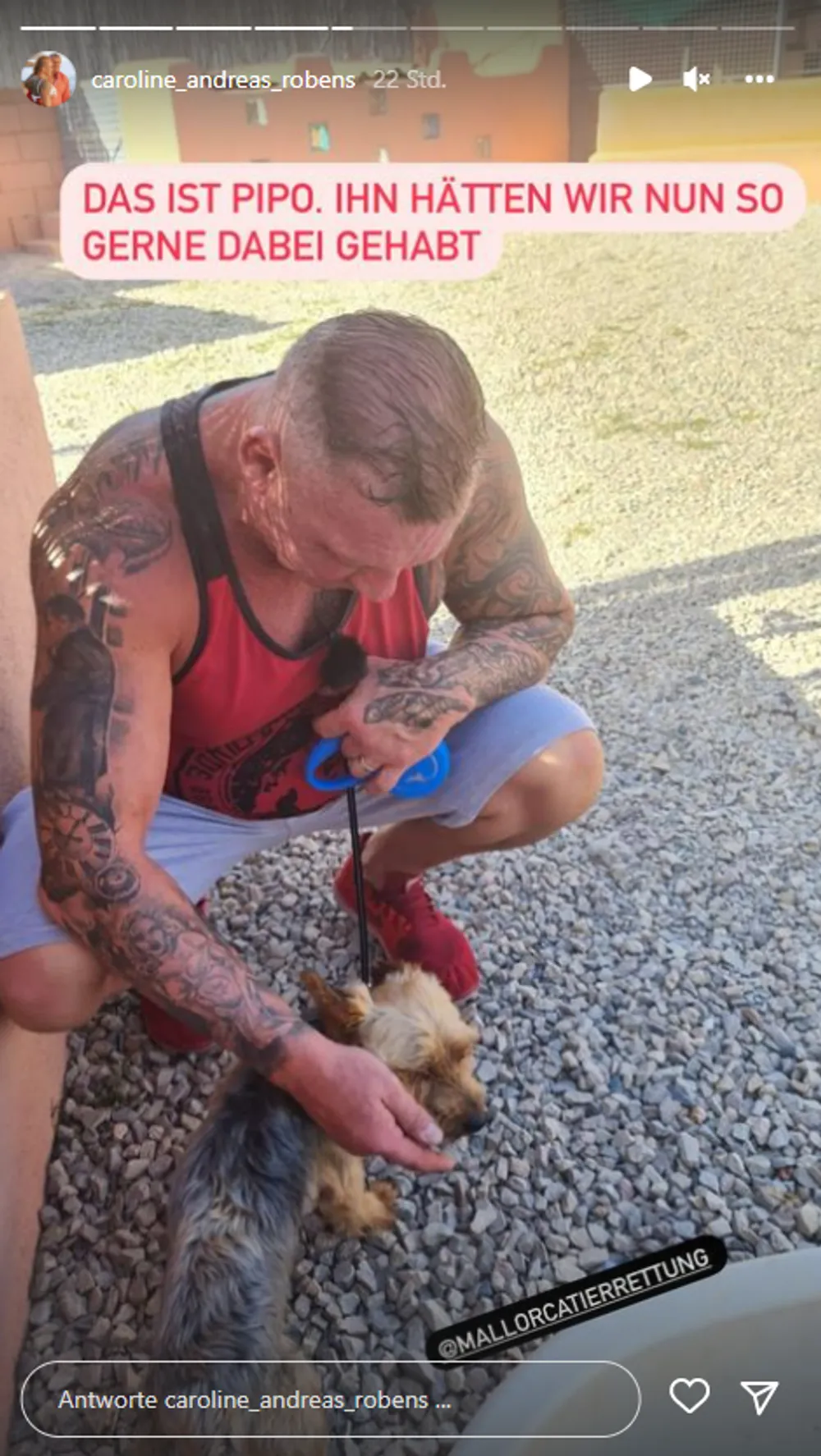Andreas Robens und Hund Pipo Andreas Robens und Hund Pipo