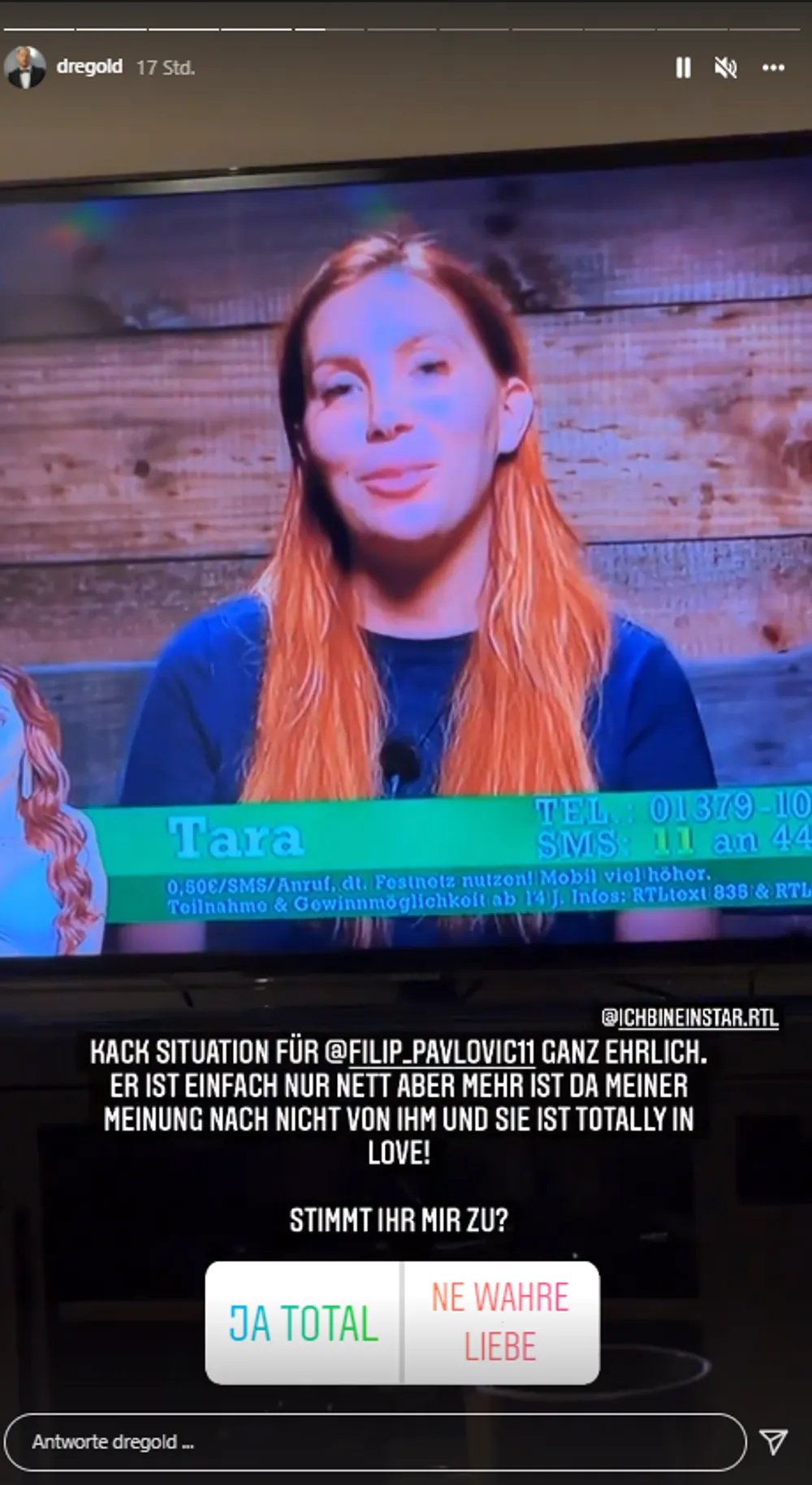 Andrej Mangold zu Tara Tabitha im Dschungelcamp Andrej Mangold zu Tara Tabitha im Dschungelcamp