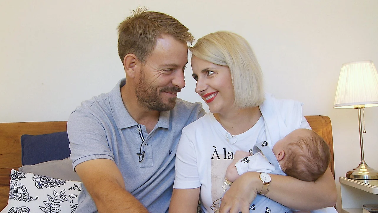 Gerald und Anna Heiser mit Baby Leon Gerald und Anna Heiser mit Baby Leon - Foto: TVNOW