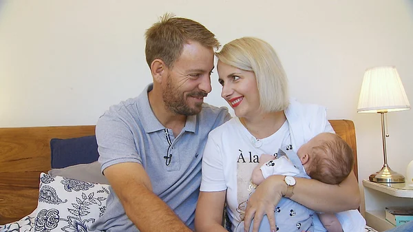 Gerald und Anna Heiser mit Baby Leon