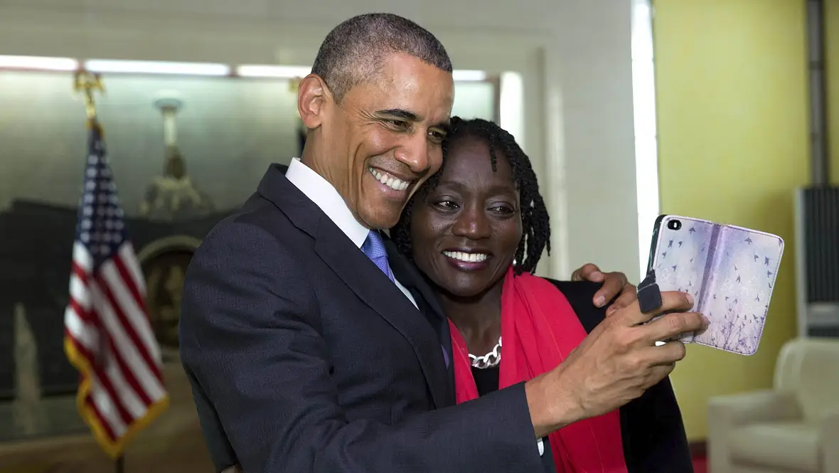 Auma Obama mit Bruder Barack Obama Auma Obama mit Bruder Barack Obama