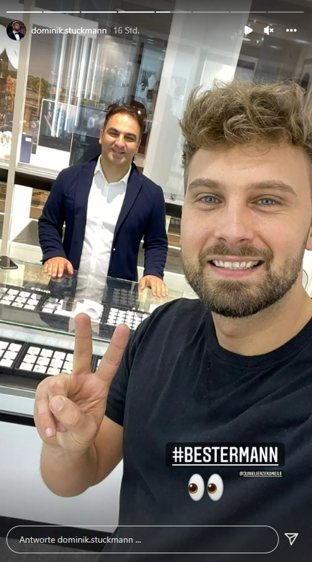 Bachelor Dominik Stuckmann beim Juwelier Bachelor Dominik Stuckmann beim Juwelier
