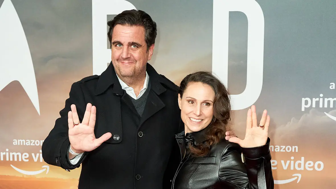 Bastian Pastewka und Frau Heidrun Buchmaier