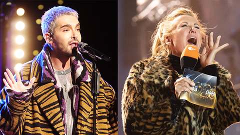 Bill Kaulitz und Andrea Kiewel - Foto: IMAGO/  Steffen Schellhorn/ Future Image (Collage)