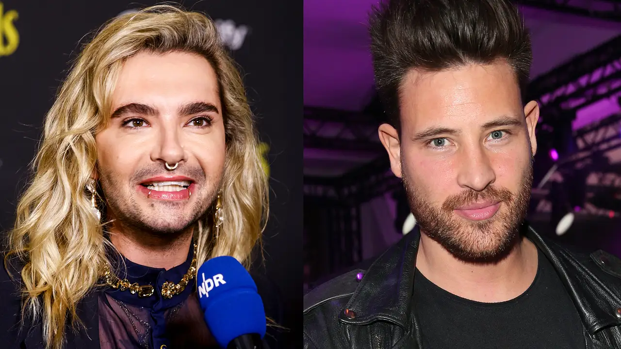 Bill Kaulitz und Marc Eggers Bill Kaulitz und Marc Eggers - Foto: Isa Foltin/Getty Images for Spotify/ Gisela Schober/Getty Images for Jaguar Land Rover (Collage)