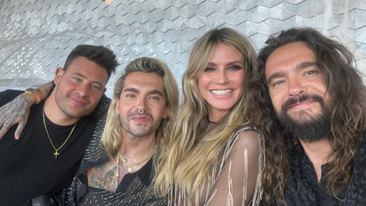 Marc Eggers, Bill Kaulitz, Heidi Klum und Tom Kaulitz