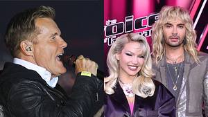 Dieter Bohlen, Shirin David und Bill Kaulitz - Foto: IMAGO/ Karina Hessland/ ProSieben/ SAT.1/ André Kowalski (Collage)