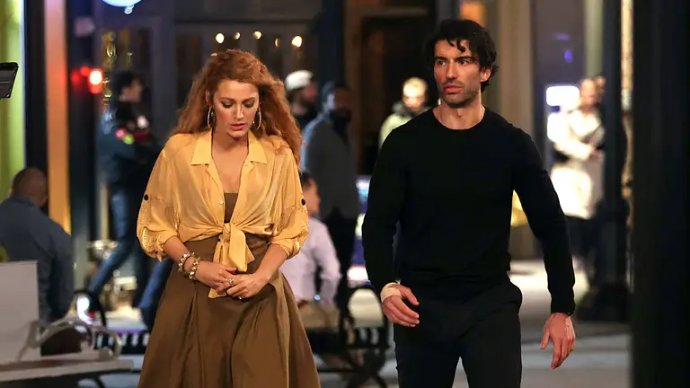 Blake Lively & Justin Baldoni am Set von "It ends with us"