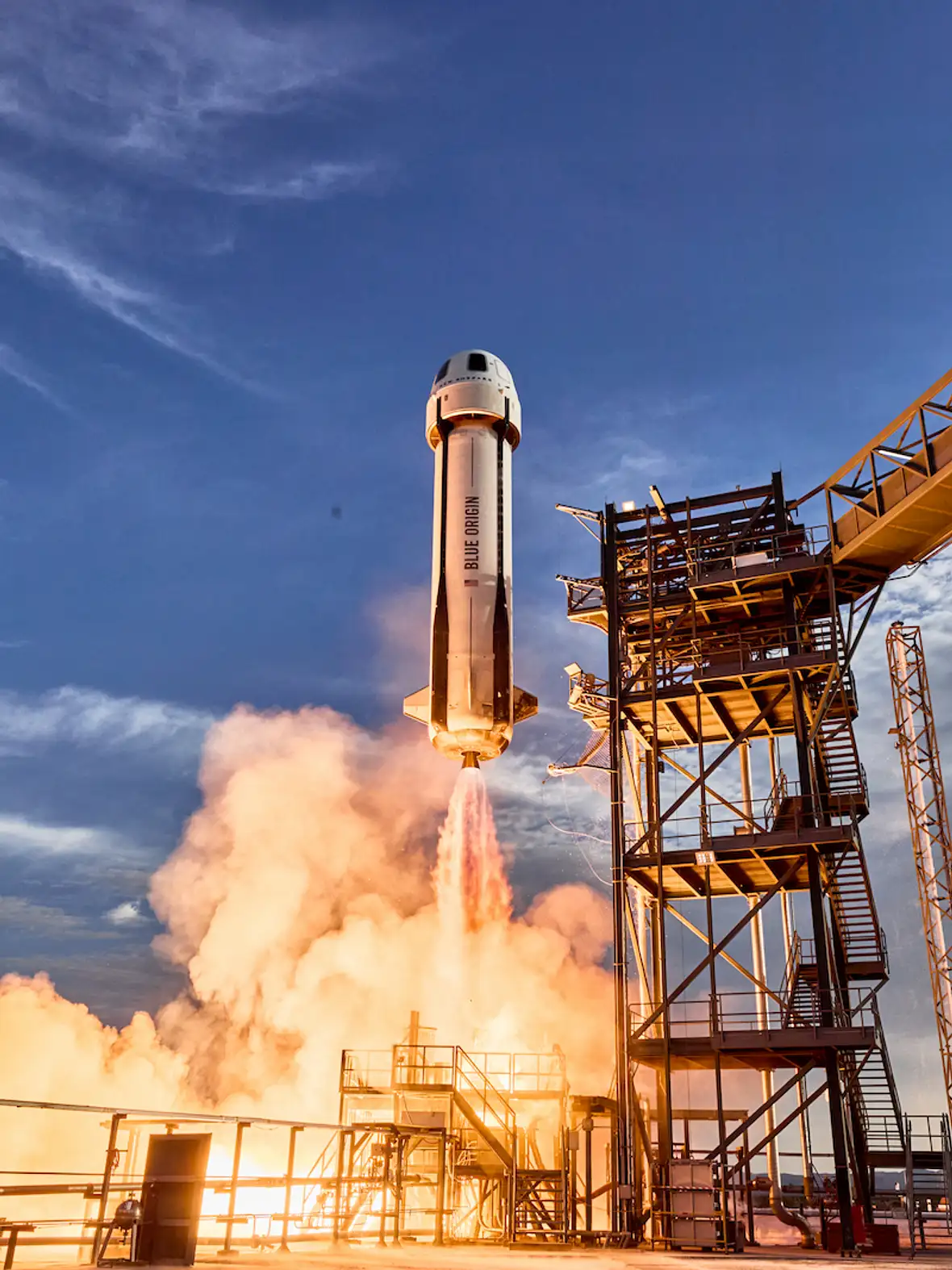 Blue Origin Rakete NS-31 beim Start Blue Origin Rakete NS-31 beim Start
