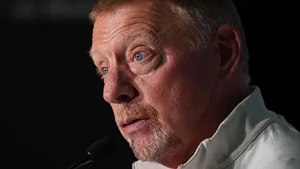 Boris Becker bei einem Interview