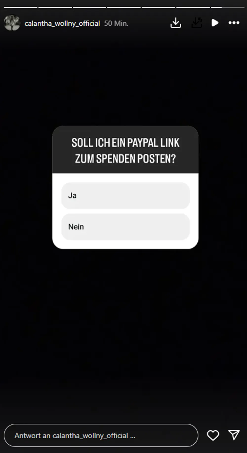 Calantha Wollny PayPal-Link Calantha Wollny PayPal-Link