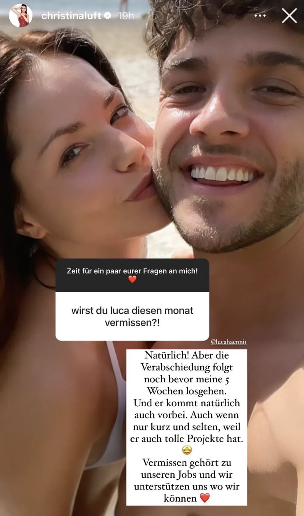 Christina Luft und Luca Hänni Christina Luft und Luca Hänni