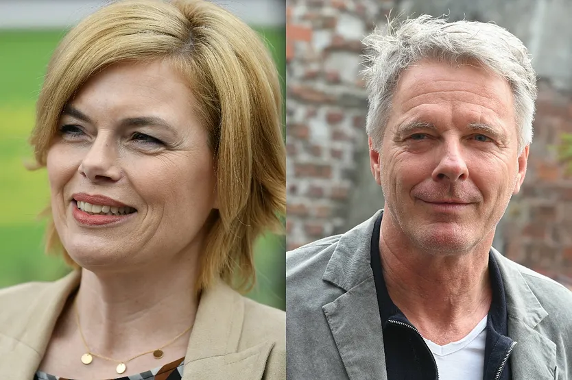 Collage von Bundestagspräsidentin Julia Klöckner und TV-Moderator Jörg Pilawa.