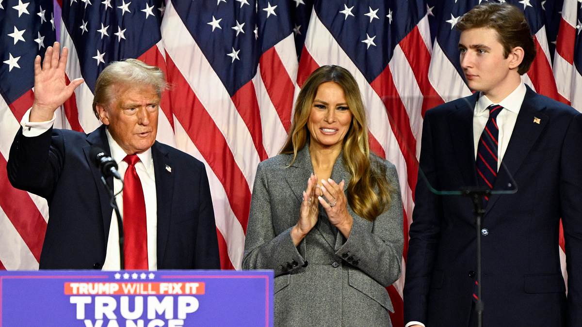 Donald Trump mit seiner Familie