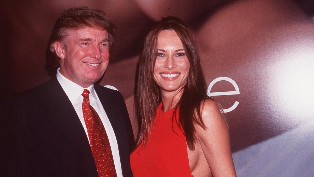 Donald Trump und Melania Trump jung