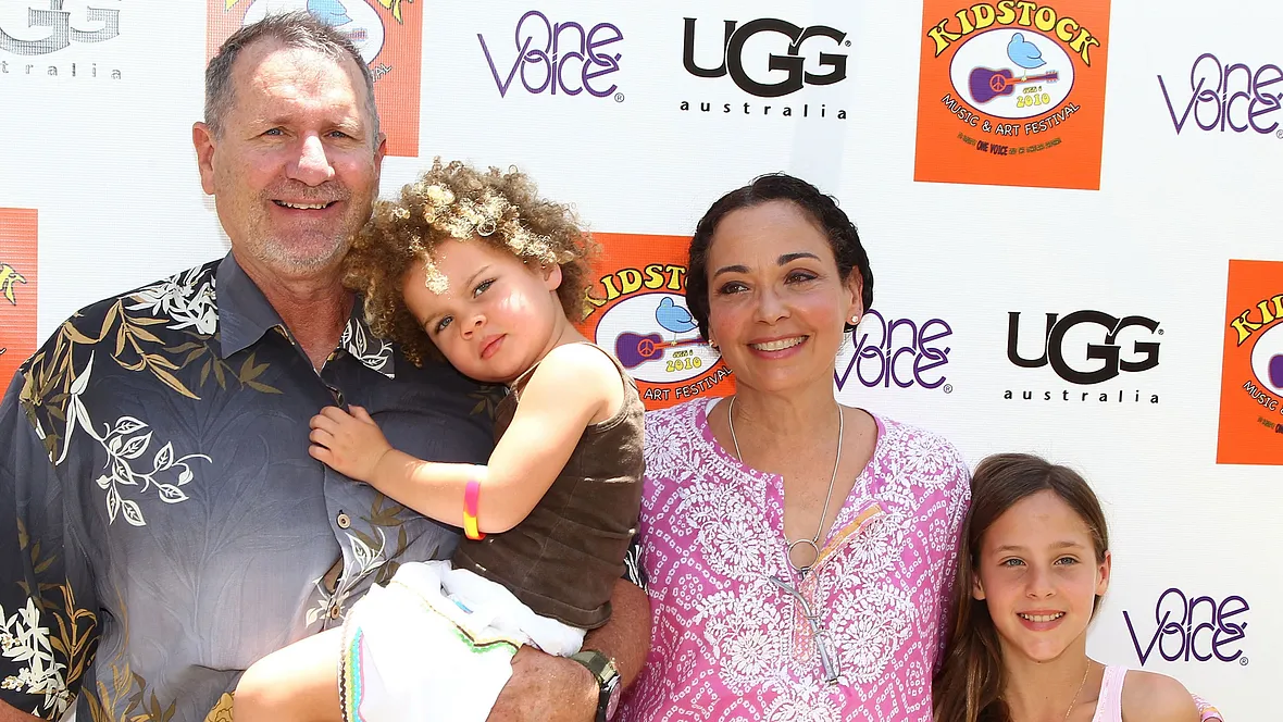 Ed O'Neill mit Frau und Töchtern Claire und Sophia Ed O'Neill mit Frau und Töchtern Claire und Sophia