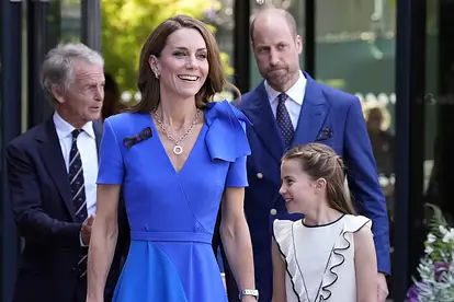 Prinz William, Prinzessin Kate, Prinz George und Prinzessin Charlotte im All England Lawn Tennis and Croquet Club.