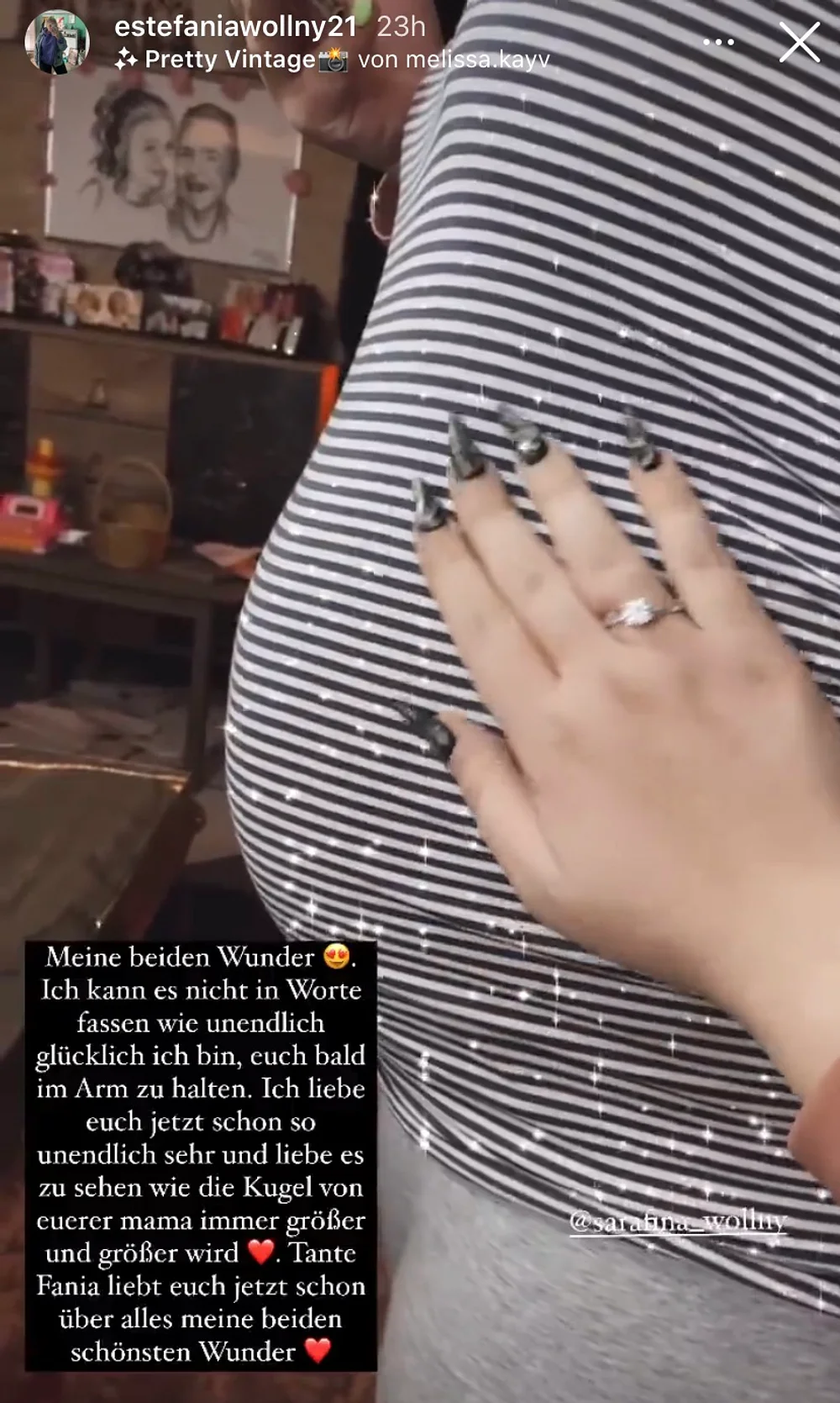 Estefania Wollny und Sarafinas Babybauch Estefania Wollny und Sarafinas Babybauch