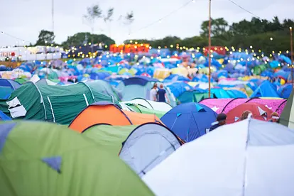 Zeltplatz auf einem Festival