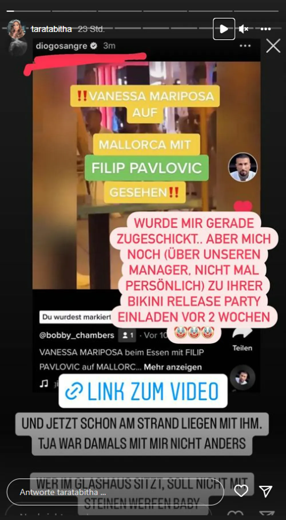 Tara Tabitha Seitenhieb gegen Vanessa Mariposa Tara Tabitha Seitenhieb gegen Vanessa Mariposa