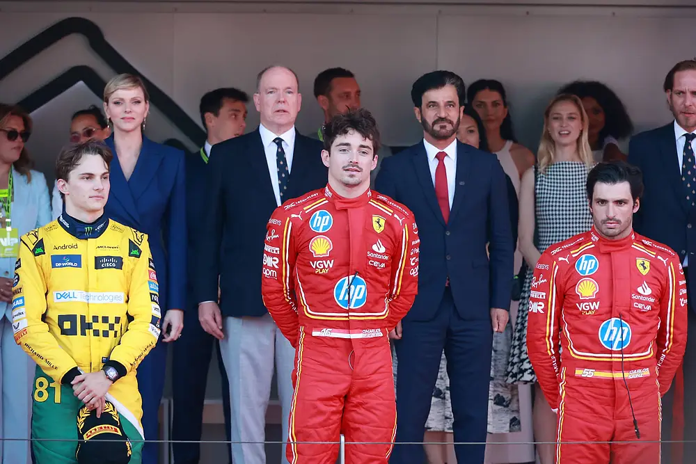Fürst Albert & Charlène von Monaco & Charles Leclerc Fürst Albert & Charlène von Monaco & Charles Leclerc