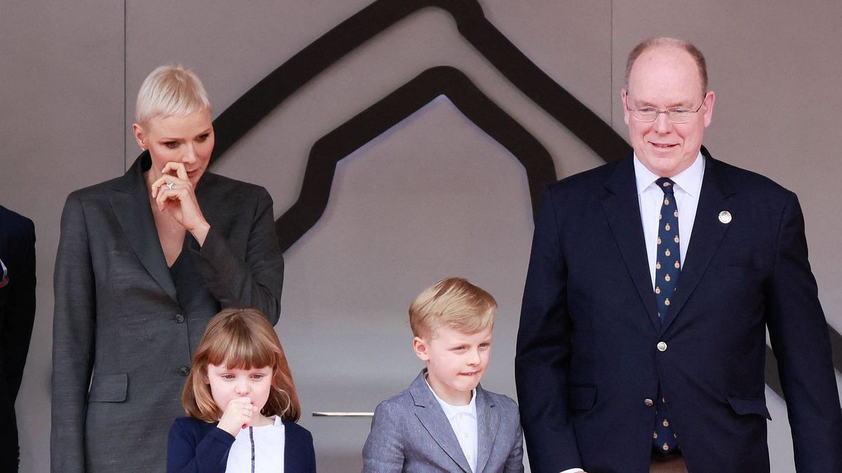 Charlene von Monaco mit Kindern Fürst Albert