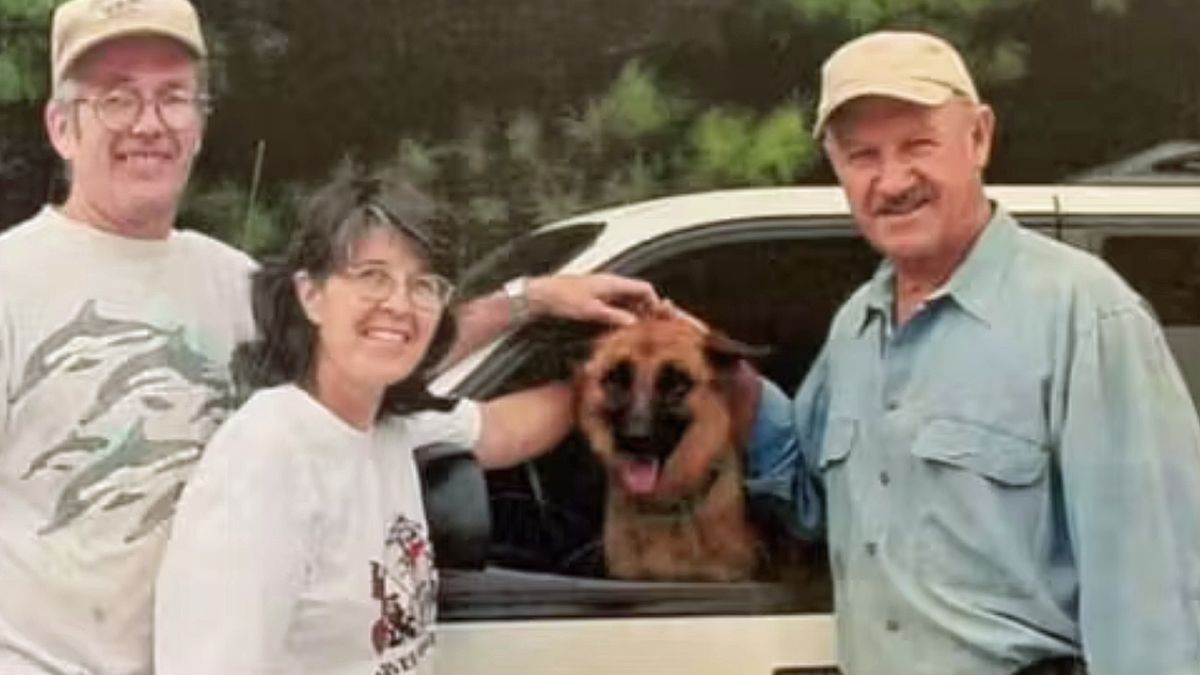 Gene Hackman mit seinem Schäferhund