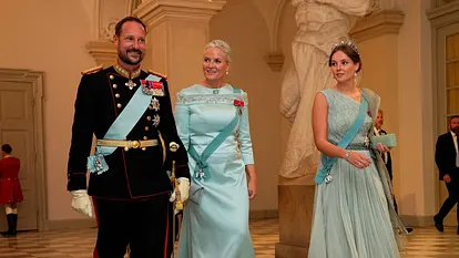 Mette-Marit und Kronprinz Haakon von Norwegen und Prinzessin Ingrid Alexandra