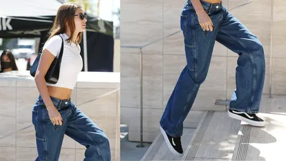 Hailey Bieber in ihren Lieblings-Sneakern von Vans