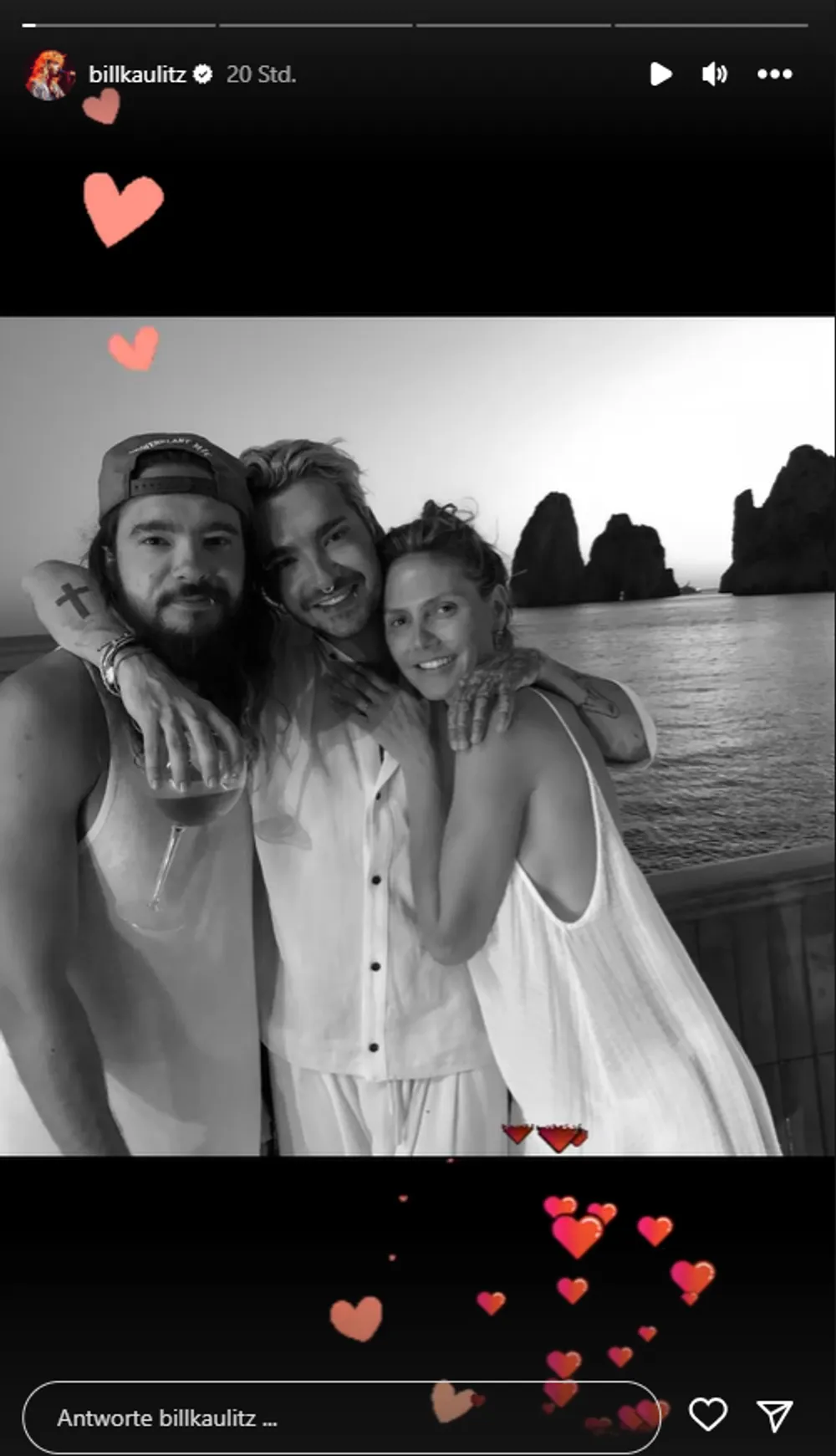 Tom Kaulitz, Bill Kaulitz & Heidi Klum Tom Kaulitz, Bill Kaulitz & Heidi Klum