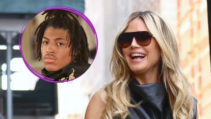 Collage aus Heidi Klum & Sohn Henry Samuel Klum, der ihr Praktikant ist