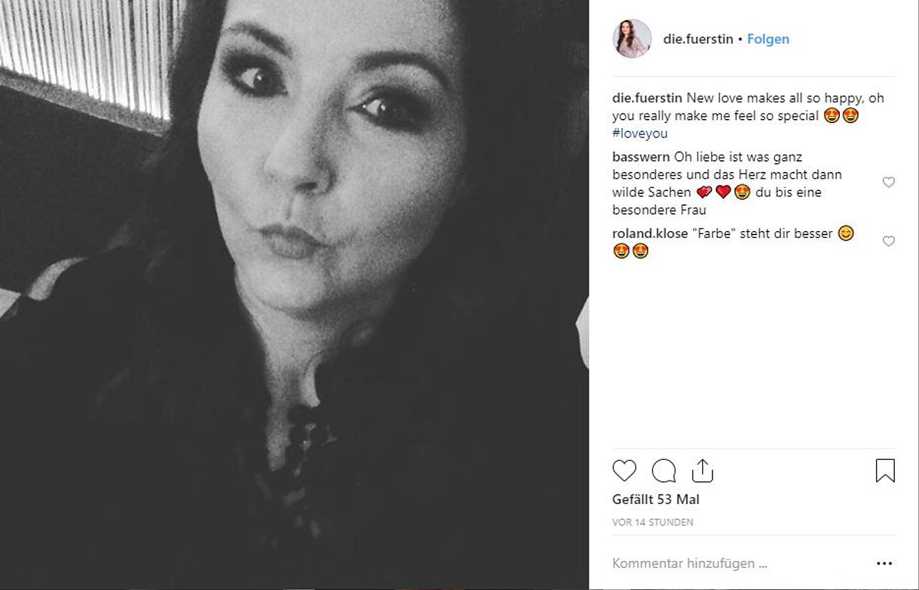 Helene Fürst Liebeserklärung an ihren Freund auf Instagram