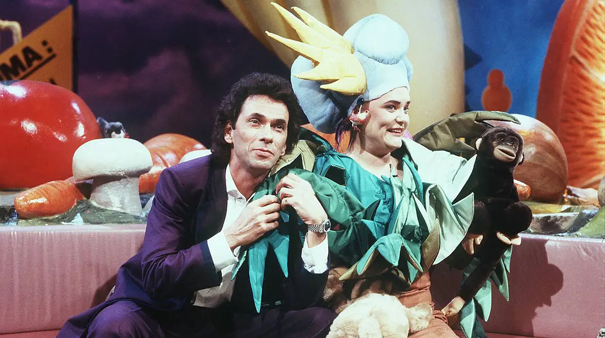 Hella von Sinnen früher mit Hugo Egon Balder Hella von Sinnen früher mit Hugo Egon Balder