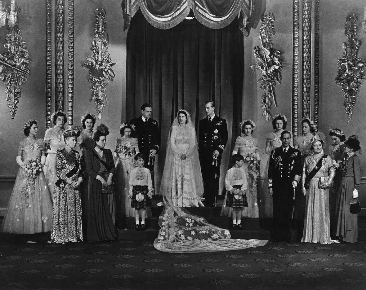 Queen Elizabeth II. bei ihrer Hochzeit Queen Elizabeth II. bei ihrer Hochzeit