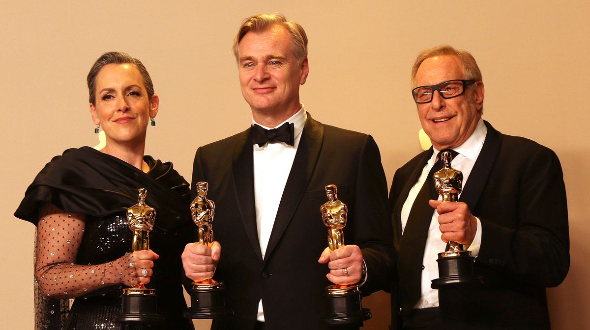 Christopher Nolan, Emma Thomas und Charles Roven