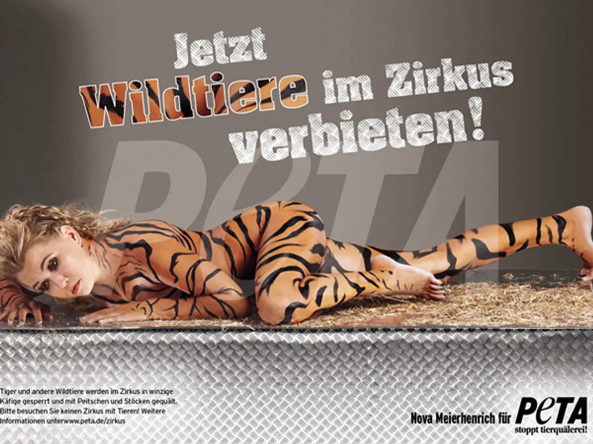 Nova Meierhenrich: Nackt für PETA - Bild 1