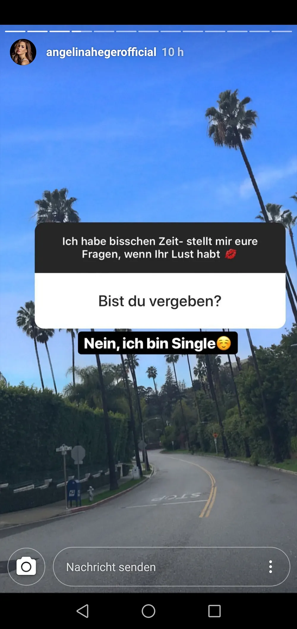 Angelina Heger ist wieder Single Angelina Heger ist wieder Single