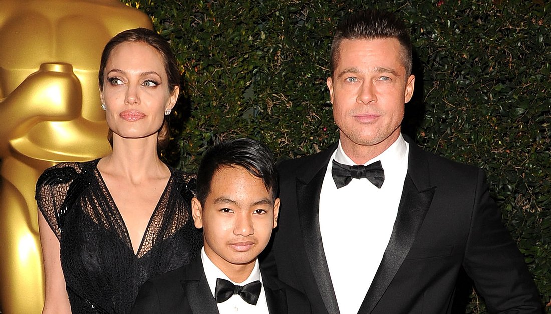 Angelina Jolie, Maddox und Brad Pitt