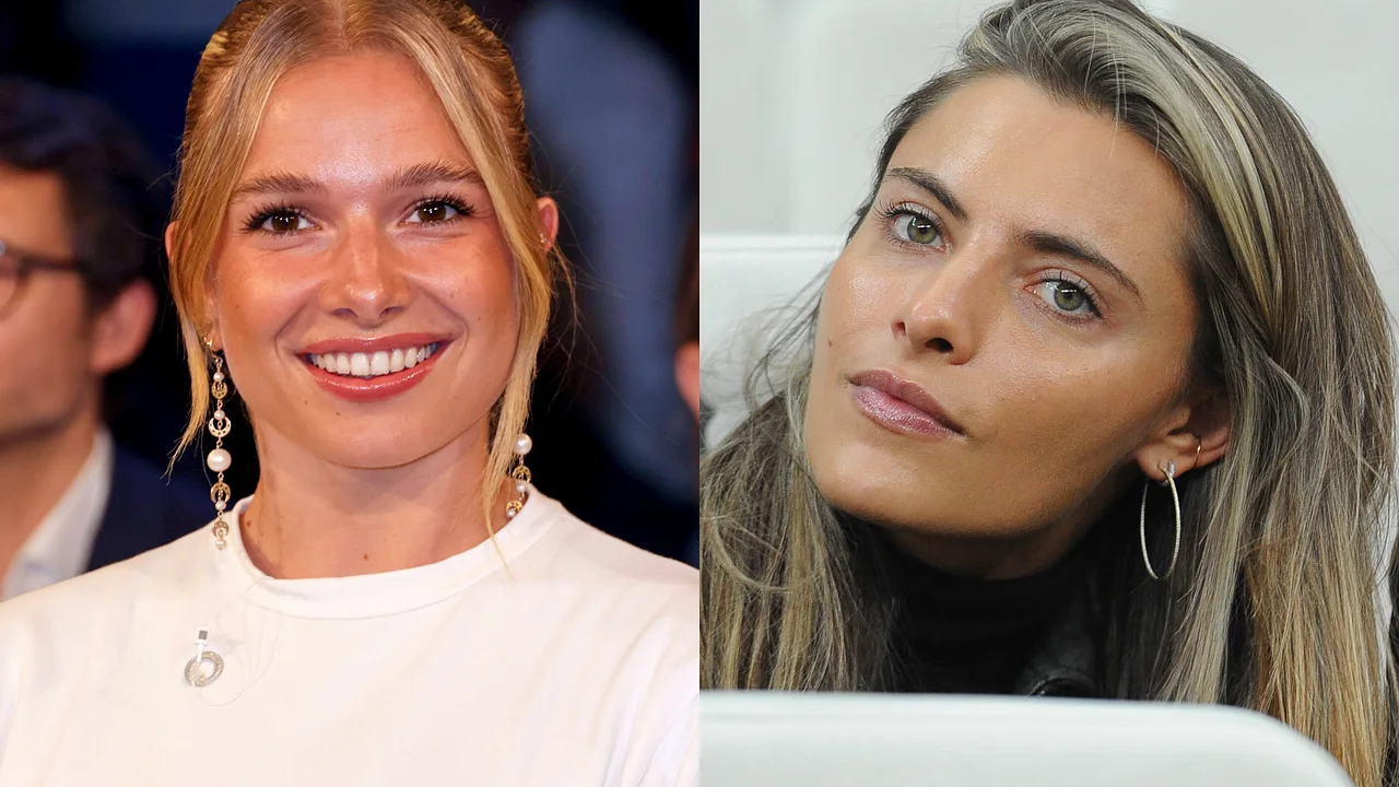 Collage: Links lächelt Lola Weippert in die Kamera und rechts schaut Sophia Thomalla nachdenklich