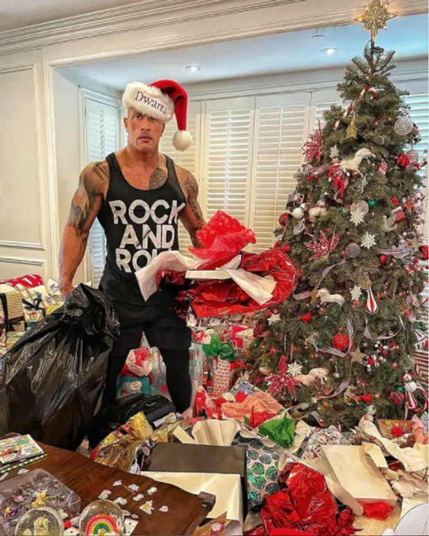 Dwayne "The Rock" Johnson an Weihnachten Dwayne "The Rock" Johnson an Weihnachten