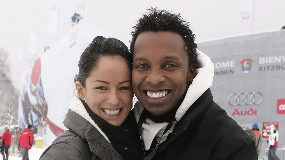 Haddaway 2007 mit Freundin Kessy bei einem Ski-Rennen Haddaway 2007 mit Freundin Kessy bei einem Ski-Rennen