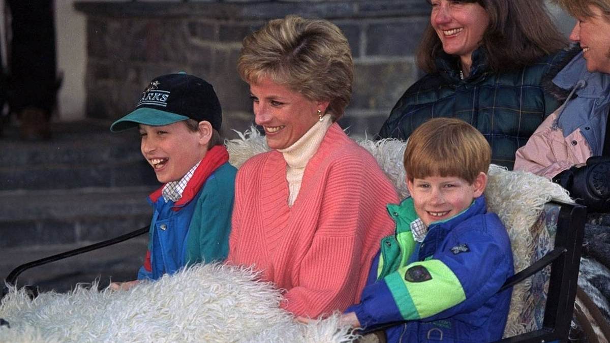 Lady Diana mit Harry und William