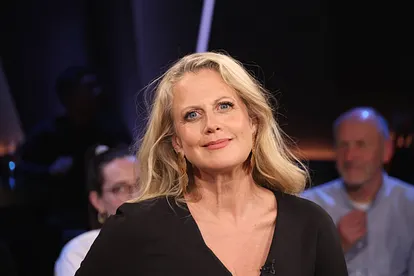 Barbara Schömberger bei einer Aufzeichnung im Fernsehen