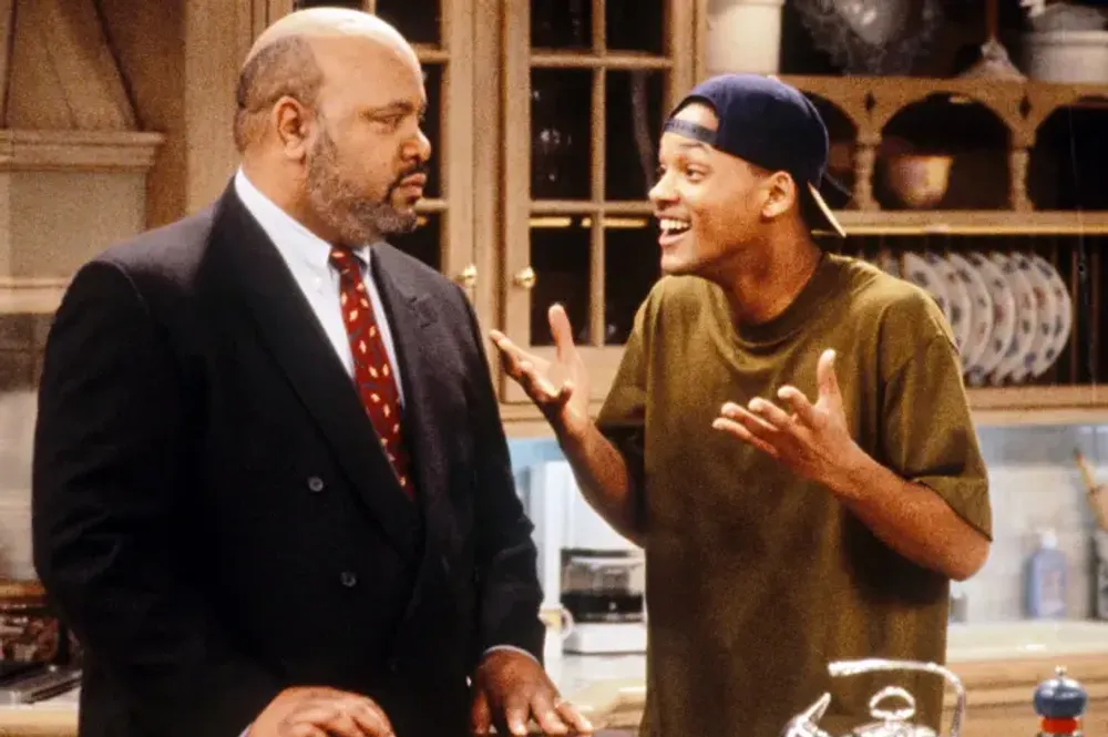 James Avery als Onkel Phil und Will Smith als Will in "Der Prinz von Bel-Air". James Avery als Onkel Phil und Will Smith als Will in "Der Prinz von Bel-Air".